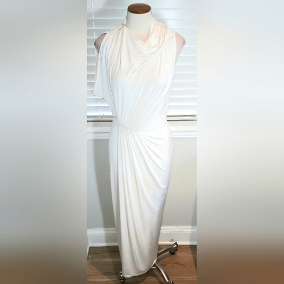 Eclipse Snow White High Neck Long Dress Size M with Flaw - Picture 1 of 13